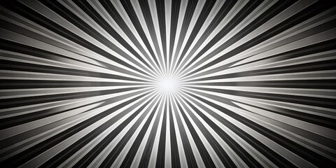 Fototapeta premium Black and White Radial Pattern Rays Background in Retro Style for Graphic Design and Print Projects