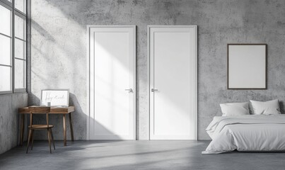 Concrete Loft Interior.