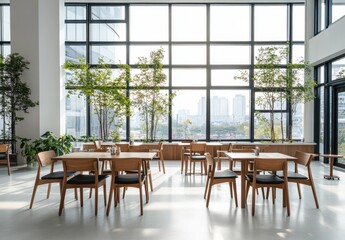 Modern Cafe Interior.