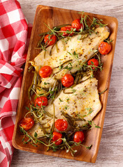Thyme seabass fillets with tomatoes