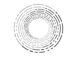 Black Circle Frame. Vector Illustration. Minimal