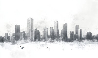 Fototapeta premium Sketchy Cityscape.