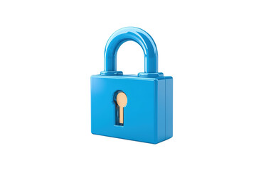 Bright Blue Padlock for Security and Protection