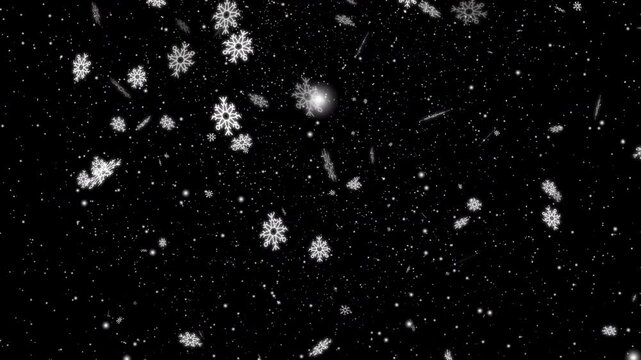 4K snow particles with alpha channel for seamless integration