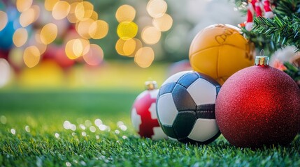 Community sports fair featuring holiday games and activities background