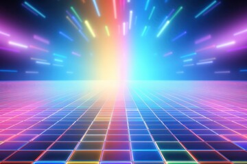 Disco dancing floor backgrounds light illuminated. Image .