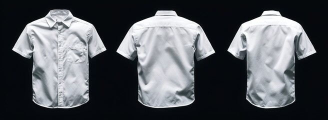White Short Sleeve Shirt Mocku