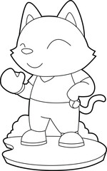 Cat Baseball Baseball glove Animal Vector Graphic Art Illustration
