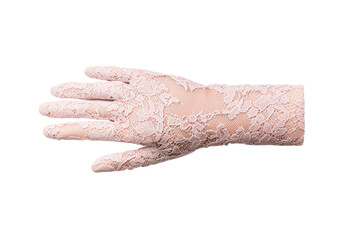 Elegant Lace Glove on a Hand