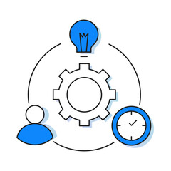 Maintain Icon – A Gear with a Wrench and Stopwatch, Indicating the Need for Regular Maintenance or Ongoing Support