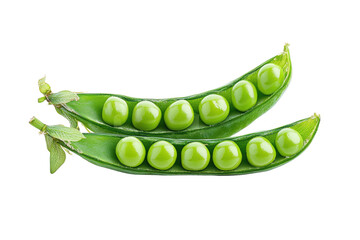 Fresh Green Peas in Natural Pod Arrangement