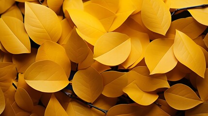 Artistic depiction of yellow leaves, capturing the beauty of nature's changing colors.