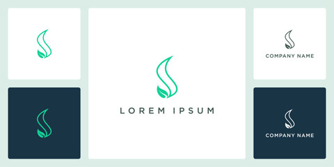 Vector letter S nature logo and icon editable