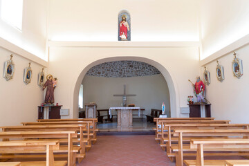 Albania Alps. Theth village, catholic Church, interior 27 October 2024