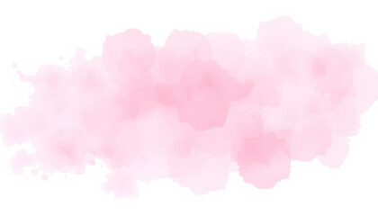 Obraz premium Pink watercolor abstract background in the mood of love for a wedding, valentines day card designs isolated with white highlights, png