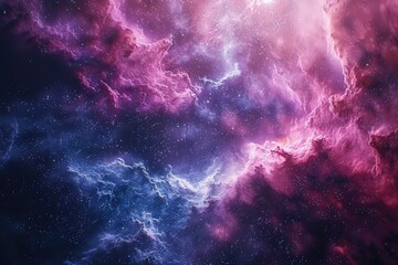 Fototapeta premium Cosmic Clouds and Stars in a Vibrant Night Sky