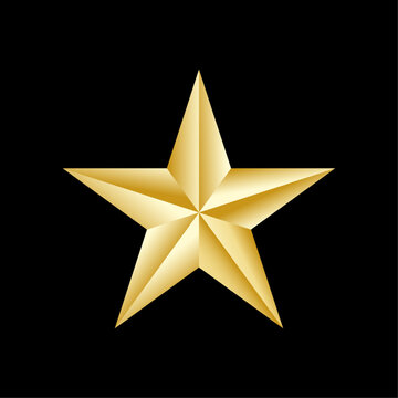 Icono de una estrella dorada de 5 puntas. Navidad