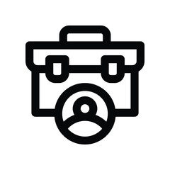 portfolio icon. vector line icon for your website, mobile, presentation, and logo design.