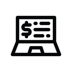 laptop icon. vector line icon for your website, mobile, presentation, and logo design.