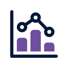chart icon. vector dual tone icon for your website, mobile, presentation, and logo design.