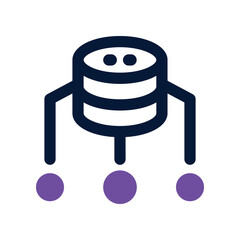 database icon. vector dual tone icon for your website, mobile, presentation, and logo design.