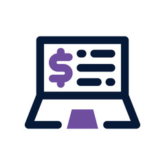 laptop icon. vector dual tone icon for your website, mobile, presentation, and logo design.