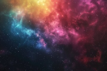 Fototapeta premium Cosmic Nebula with Swirling Colors and Scattered Stars