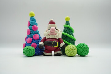 Christmas, Clay, Santa Claus, Christmas Tree, Snowman, Learn, Colorful, Bright, Mold, Toys, White, Red, Yellow, Green, Blue, Purple, Orange, Children, Hands, Kid