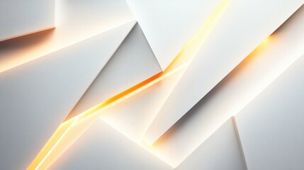 Obraz premium Subtle geometric patterns with glowing edges, creating a clean, modern business background
