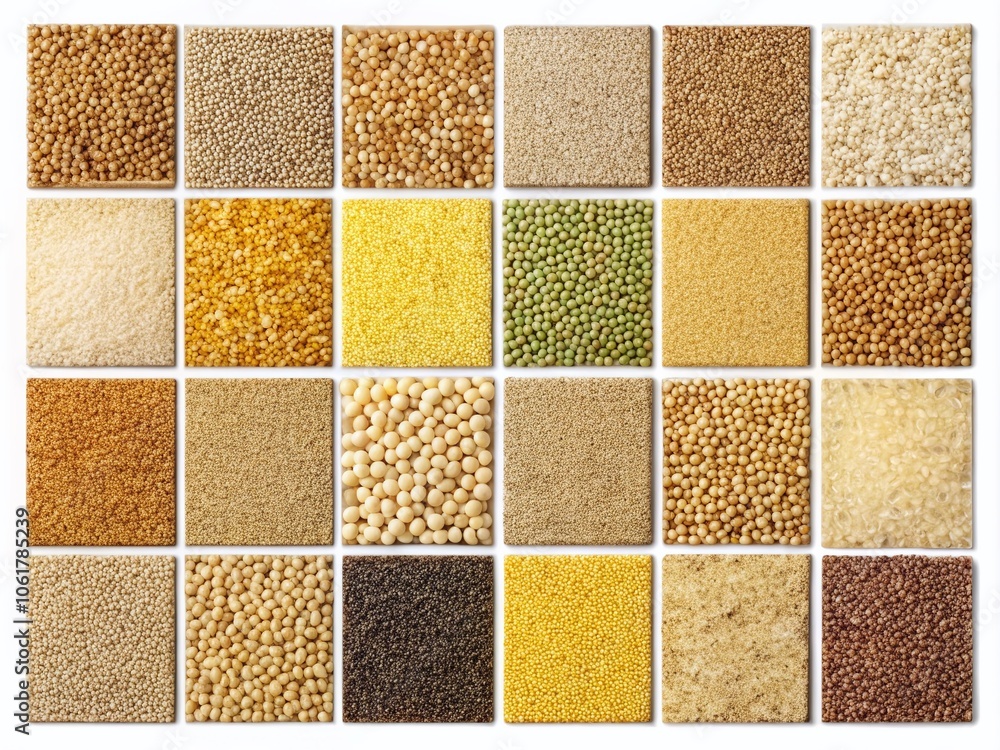 Poster gradient squares of grains - noisy figures patterns with tone transitions, isolated elements on whit