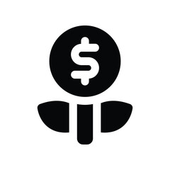 investment icon. vector glyph icon for your website, mobile, presentation, and logo design.