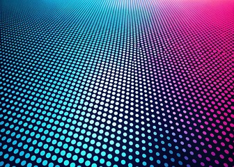 Halftone Background with Perspective Dotted Surface in Blue and Cerise for Minimalist Art and Design Projects
