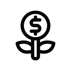 Obraz premium investment icon. vector line icon for your website, mobile, presentation, and logo design.