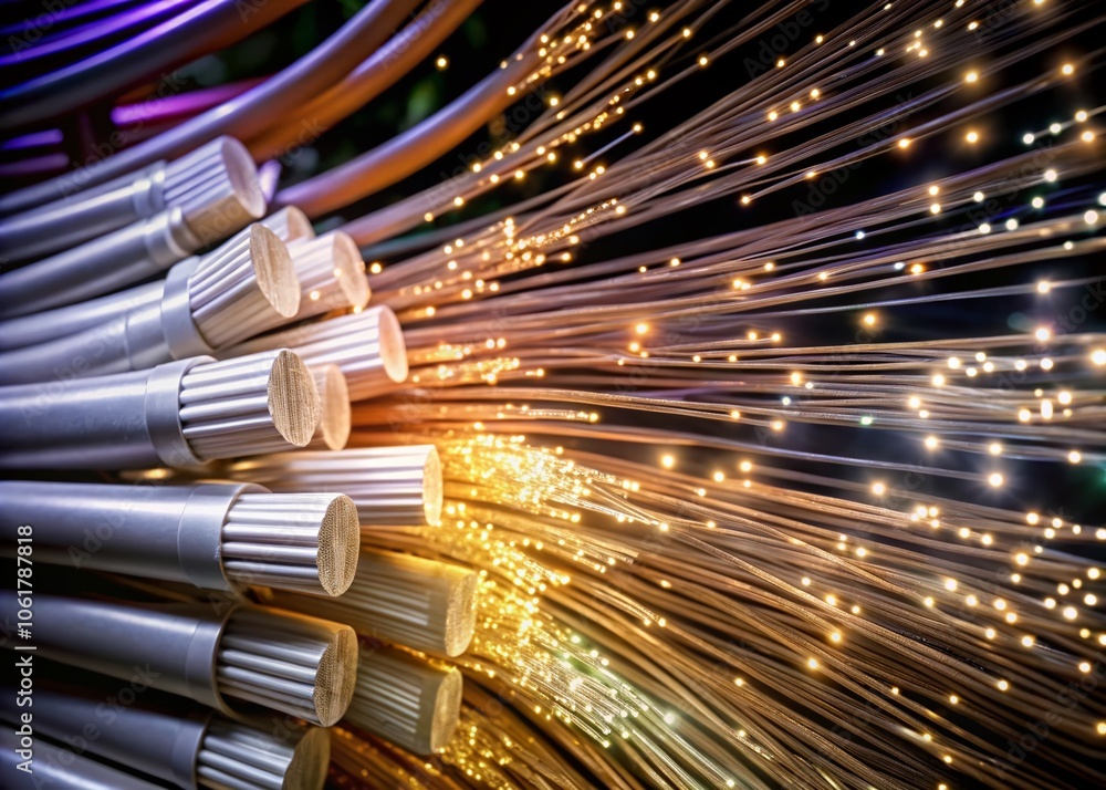 Poster high-speed fiber optic cables: a glimpse into network efficiency and advanced technology in architec