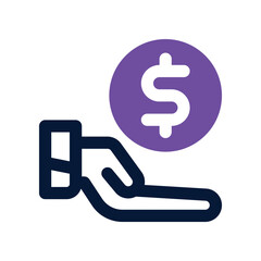 profit invesment icon. vector dual tone icon for your website, mobile, presentation, and logo design.