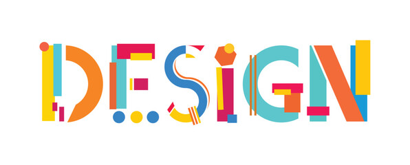 Colorful Typography Vector Spelling DESIGN