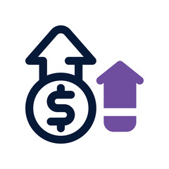 profit icon. vector dual tone icon for your website, mobile, presentation, and logo design.