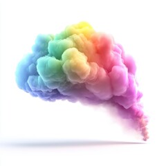 Fototapeta premium Colorful Pastel Cloud with Soft Glow Effect