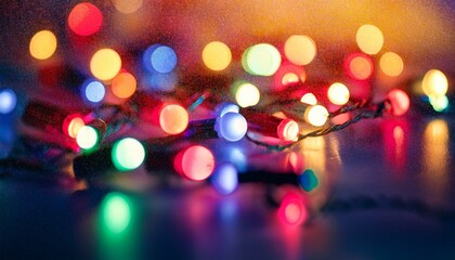 colorful christmas lights holiday background