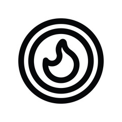 fire icon. vector line icon for your website, mobile, presentation, and logo design.