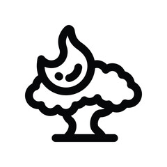wildfire icon. vector line icon for your website, mobile, presentation, and logo design.