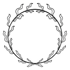 Simple Monochrome Flower Border