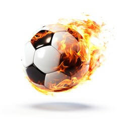 Fototapeta premium Football sports soccer fire.