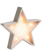 Obraz premium Illuminate your space with a star-shaped led marquee light radiating soft white glow