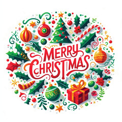 Christmas tree with a star on it vector illustration