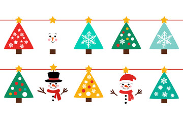 Obraz premium hanging flag party chrismas