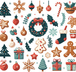 Christmas tree with a star on it vector illustration