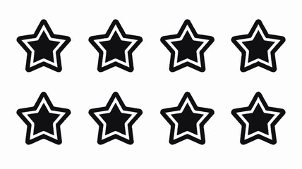 Obraz premium Award Icons Collection Bold, Minimalist Black-and-White Design 