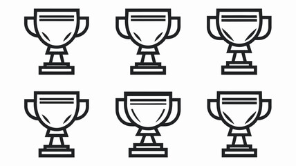 Award Icons Collection Bold, Minimalist Black-and-White Design
