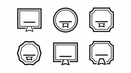 Award Icons Collection Bold, Minimalist Black-and-White Design

